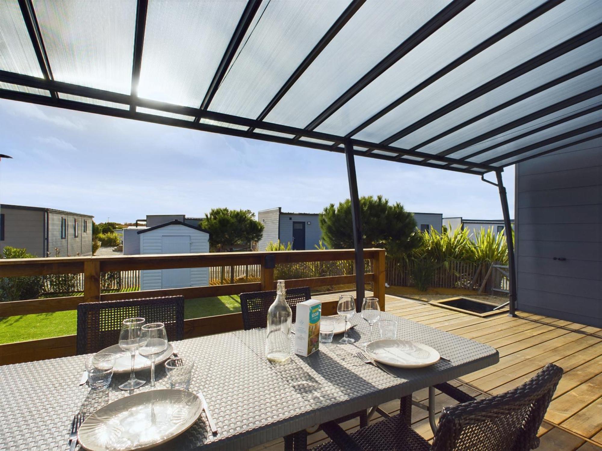 Beau Chalet Pour 4 Pers - Acces Piscine Chauffee Бретиньоль-сюр-Мер Экстерьер фото